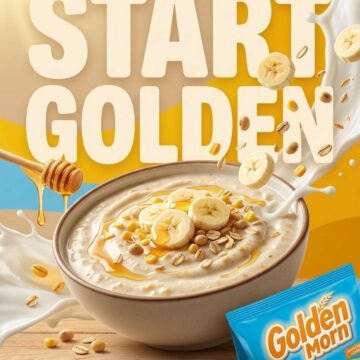 Golden Morn Viral FMCG Breakfast Poster Prompt - Free Ai Image Prompt