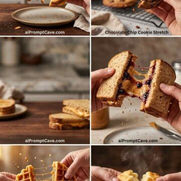 Gooey Food Pull Photography Prompt Series - Free Ai Image Prompt
