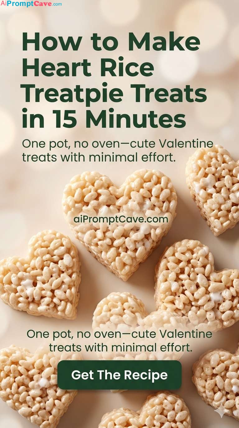 Heart Rice Krispie Treats Food Poster Prompt - Free Ai Image Prompt