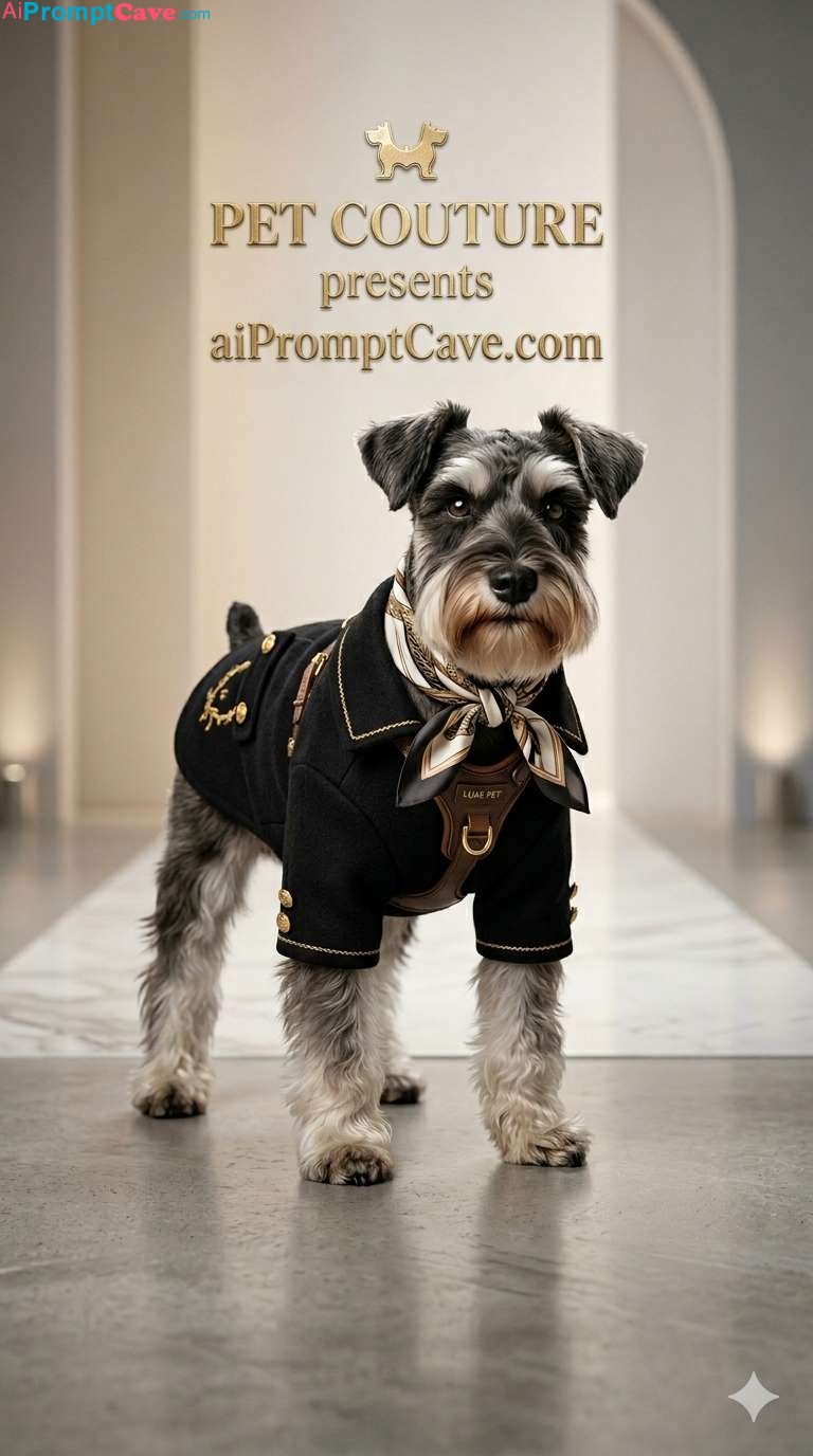 High-End Dog Fashion Editorial - Free Ai Image Prompt