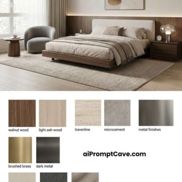 High-End Interior Design Mood Board Generator - Free Ai Image Prompt