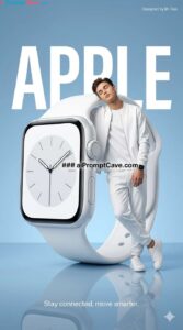How to Make an Apple Smartwatch Ad Photo Shot - Free Ai Image Prompt