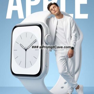 How to Make an Apple Smartwatch Ad Photo Shot - Free Ai Image Prompt