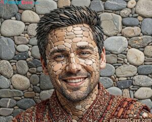 How to Turn your Photo into Pebble Mosaic Portrait - Free Ai Image Prompt