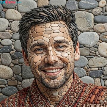 How to Turn your Photo into Pebble Mosaic Portrait - Free Ai Image Prompt