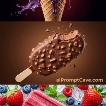Ice Cream Dessert Commercial Photography - Free Ai Image Prompt