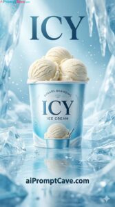 Ice Cream Polar Luxury Advertisement - Free Ai Image Prompt