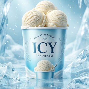 Ice Cream Polar Luxury Advertisement - Free Ai Image Prompt