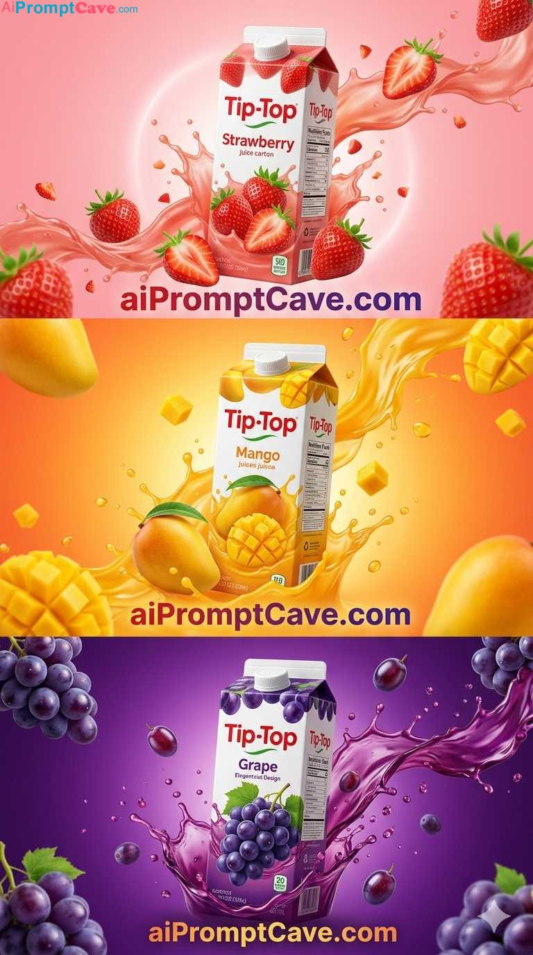 Juice Box Splash Advertising Prompt - Free Ai Image Prompt