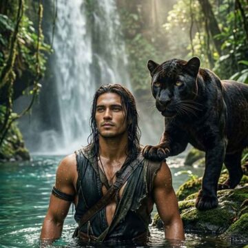 Jungle Man & Black Panther Prompt - Free Ai Image Prompt