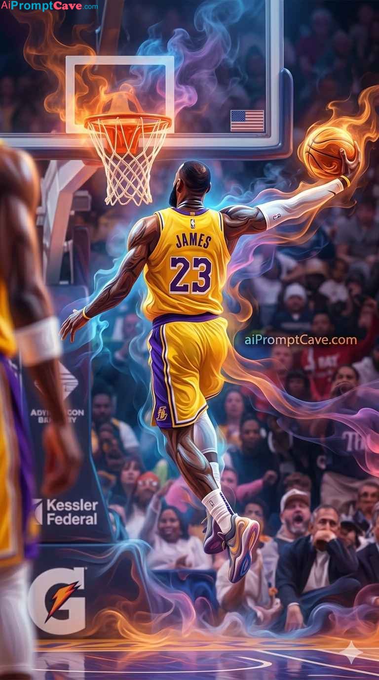 LeBron James Universal Liquid Smoke - Free Ai Image Prompt
