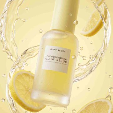 Lemon Glow Serum Splash Ad - Free Ai Image Prompt