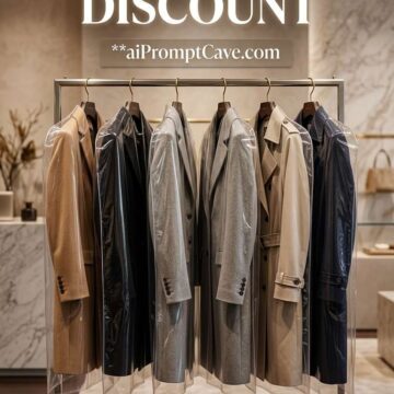 Luxury Boutique Winter Sale 50 Percent Discount Fashion Display Poster - Free Ai Image Prompt