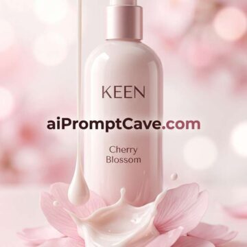 Luxury Cherry Blossom Lotion Commercial Prompt - Free Ai Image Prompt