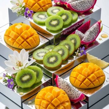 Luxury Exotic Fruit Architecture Prompt for Premium Food Photography - Free Ai Image Prompt