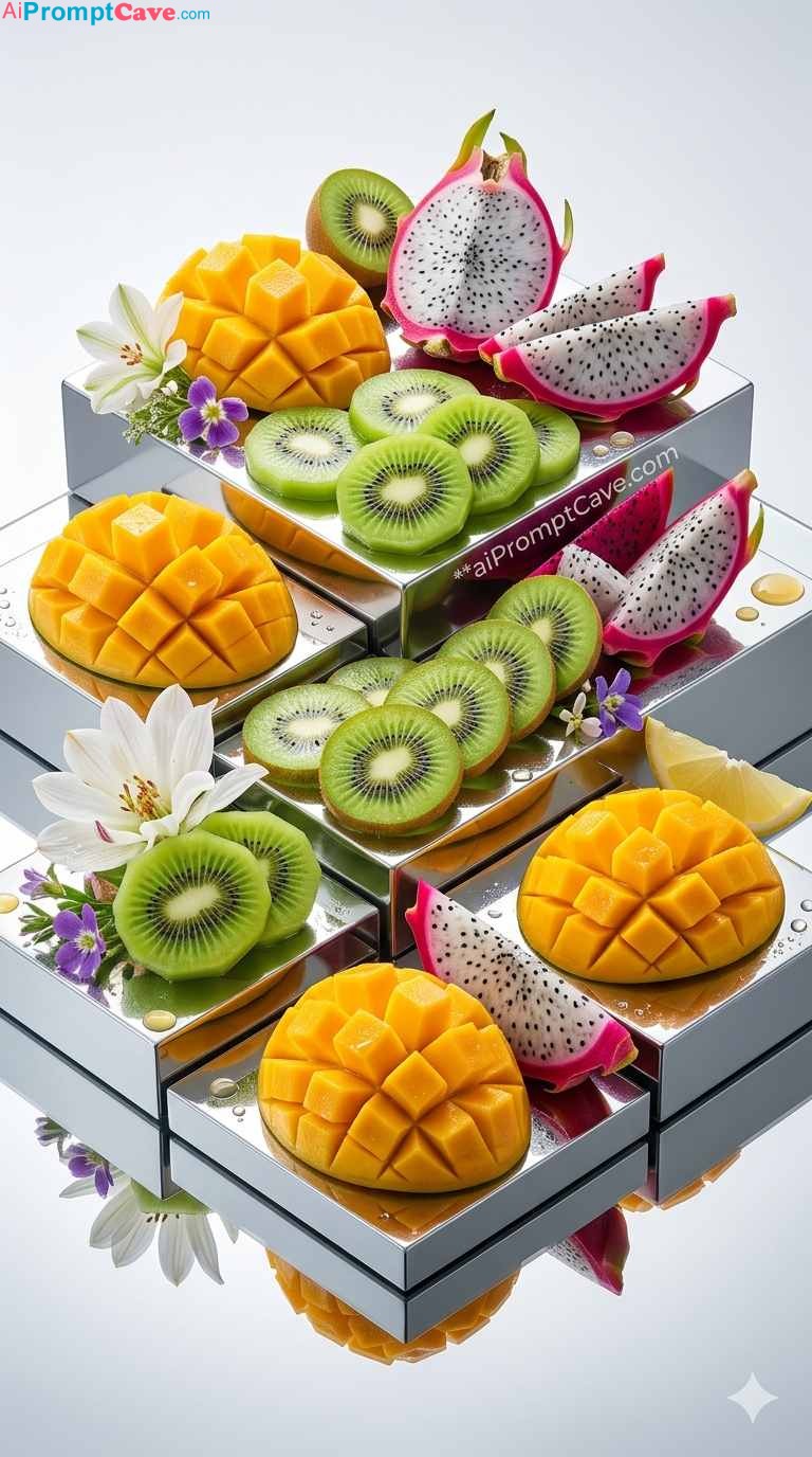 Luxury Exotic Fruit Architecture Prompt for Premium Food Photography - Free Ai Image Prompt