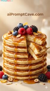 Luxury Gourmet Pancake Advertising Poster Prompt - Free Ai Image Prompt