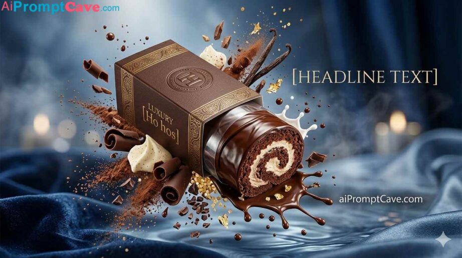 Luxury HoHos Product Advertisement Template - Free Ai Image Prompt