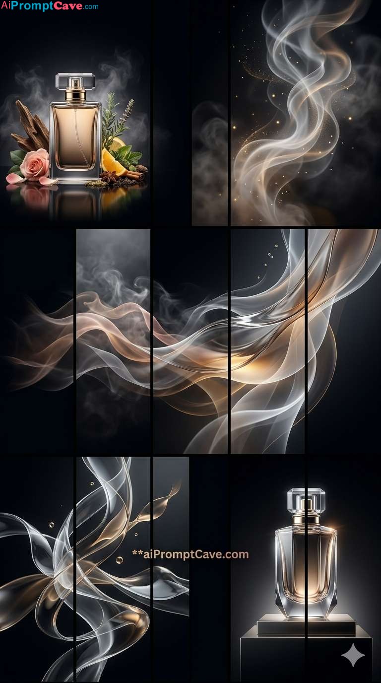 Luxury Perfume Evolution Cinematic Poster Prompt - Free Ai Image Prompt-