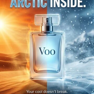 Luxury Perfume Heat vs Arctic Advertisement Prompt - Free Ai Image Prompt