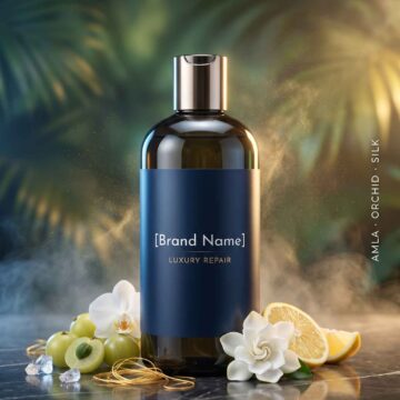 Luxury Shampoo Product Poster with Natural Elements - Free Ai Image Prompt
