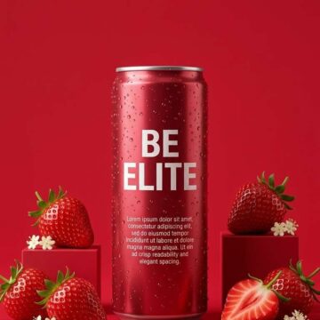 Luxury Strawberry Sparkling Water Commercial Prompt - Free Ai Image Prompt