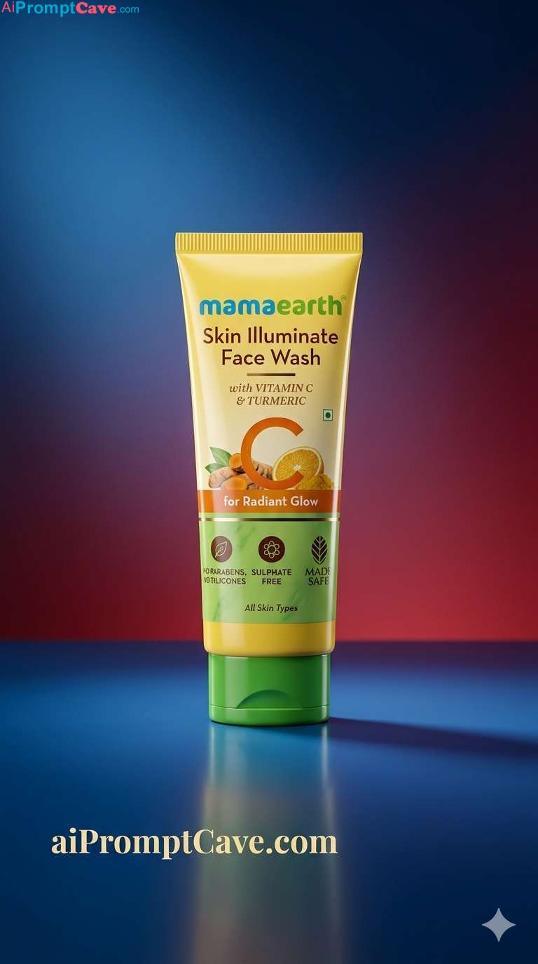 Mamaearth Facewash Luxury Skincare Poster - Free Ai Image Prompt
