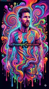 Messi Psychedelic Acid Art Prompt - Free Ai Image Prompt