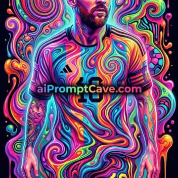 Messi Psychedelic Acid Art Prompt - Free Ai Image Prompt