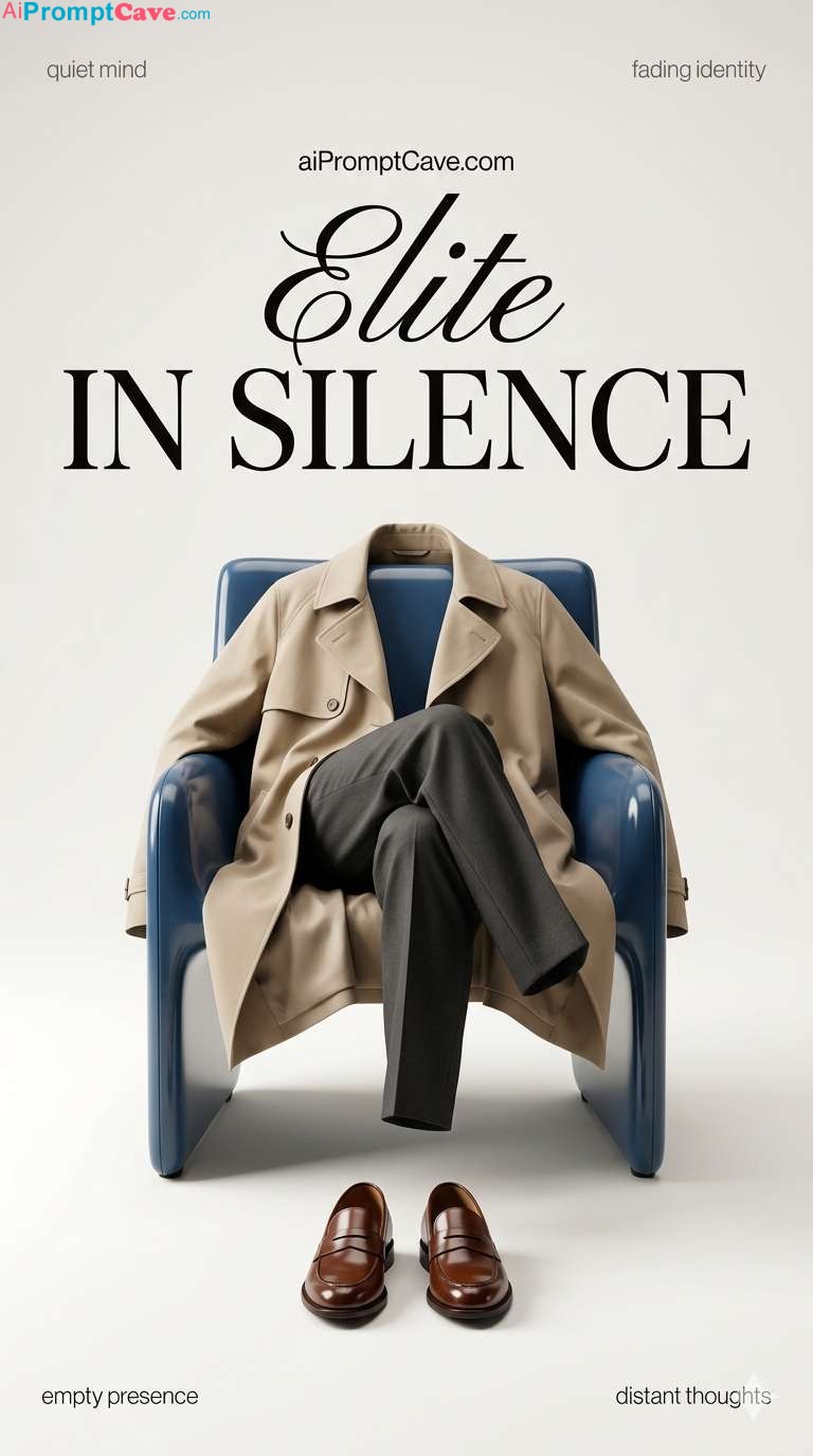 Minimalist Invisible Presence Fashion Editorial Poster - Free Ai Image Prompt