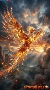 Molten Glass Phoenix Fantasy Artwork - Free Ai Image Prompt
