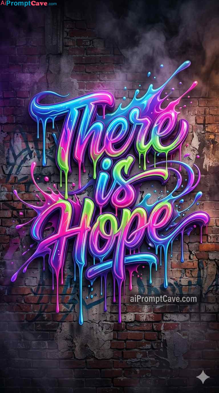 Neon Graffiti Hope Artwork Prompt - Free Ai Image Prompt