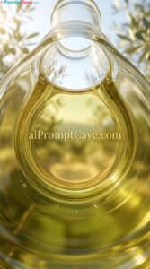 Olive Oil Bottle Inside View Purity Concept Cinematic Product Shot - Free Ai Image Prompt