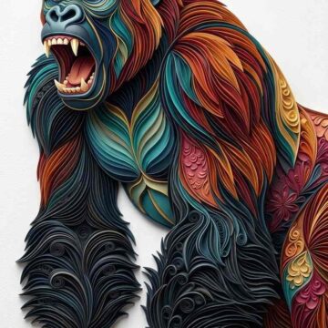 Ornamental Quilled Relief Portrait 3D Art - Free Ai Image Prompt