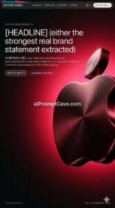 Premium AI Website Hero Section Prompt for Any Brand - Free Ai Image Prompt