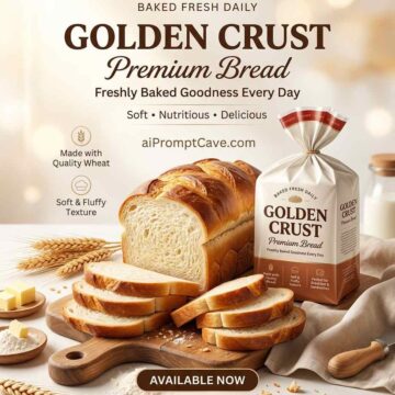 Premium Bread Bakery Flyer Design Prompt - Free Ai Image Prompt