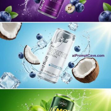 Premium Energy Drink Splash Prompt - Free Ai Image Prompt