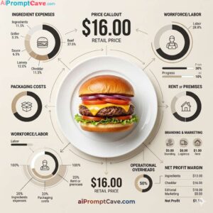 Premium Food Cost Infographic Prompt - Free Ai Image Prompt