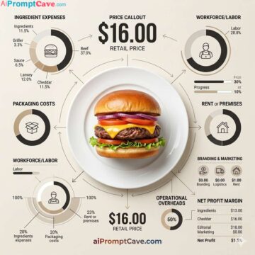 Premium Food Cost Infographic Prompt - Free Ai Image Prompt
