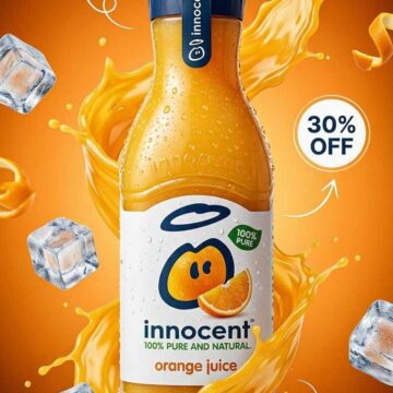 Premium Juice Bottle Advertising Poster - Free Ai Image Prompt