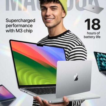Premium MacBook Air M3 E-Commerce Advertising Poster Prompt - Free Ai Image Prompt