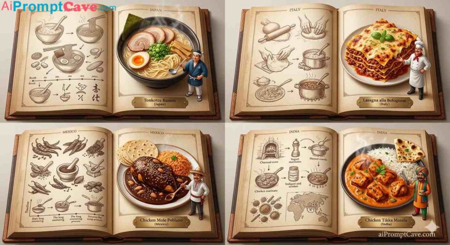 Recipe Atlas Pop-Up Book Prompt - Free Ai Image Prompt