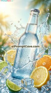 Refreshing Tropical Cold Drink Advertisement - Free Ai Image Prompt