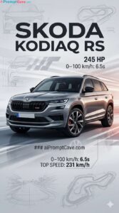 Skoda Kodiaq RS Premium Automotive Poster Design - Free Ai Image Prompt