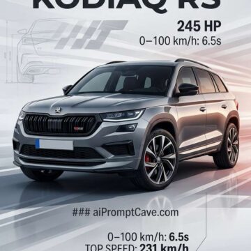 Skoda Kodiaq RS Premium Automotive Poster Design - Free Ai Image Prompt