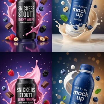 Snickers Milkshake Advertising Design - Free Ai Image Prompt