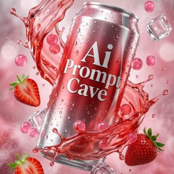 Strawberry Soda Drink Commercial Prompt - Free Ai Image Prompt