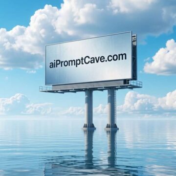 Surreal Ocean Billboard Scene - Free Ai Image Prompt