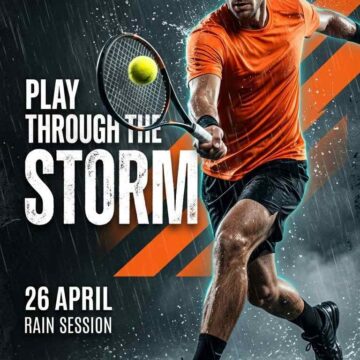 Tennis Storm Sports Poster Prompt - Free Ai Image Prompt