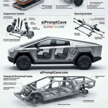Tesla Technical Infographic Poster Prompt - Free Ai Image Prompt